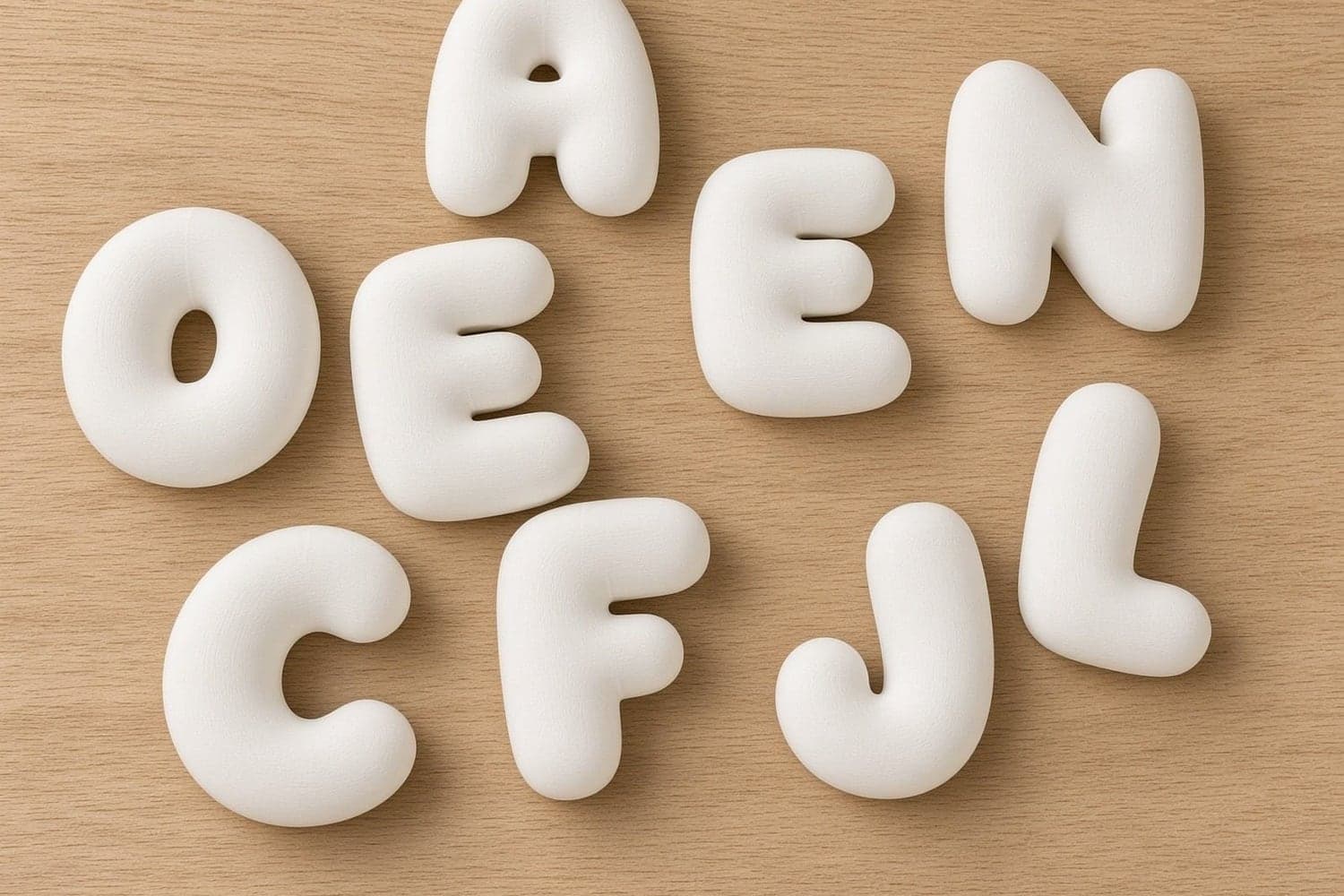 Namensschild fürs Kinderzimmer mit Bubble Letters